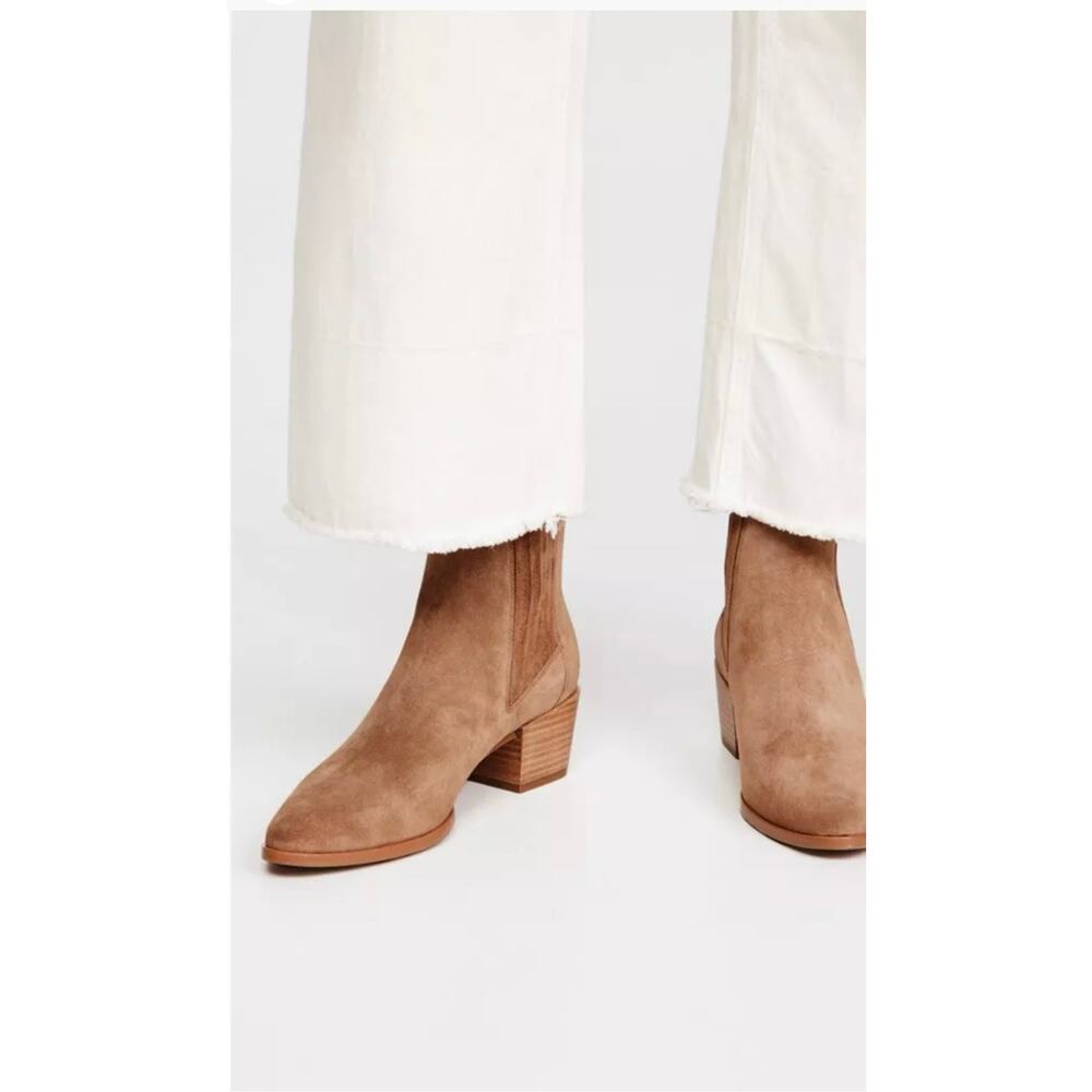 RAG & BONE ICON Rover Suede Ankle Boots Beige - Size 5.5